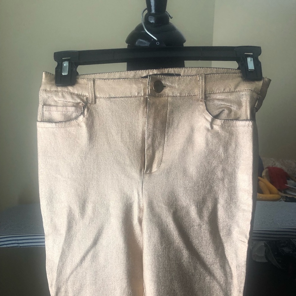 Rose Gold Metallic Jeans!